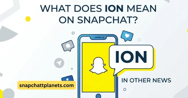 what does ion mean snapchat