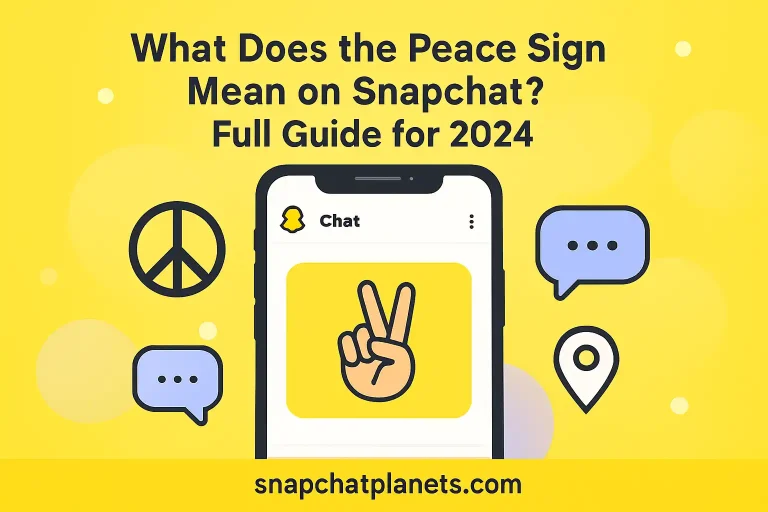 what does the peace sign mean on snapchat