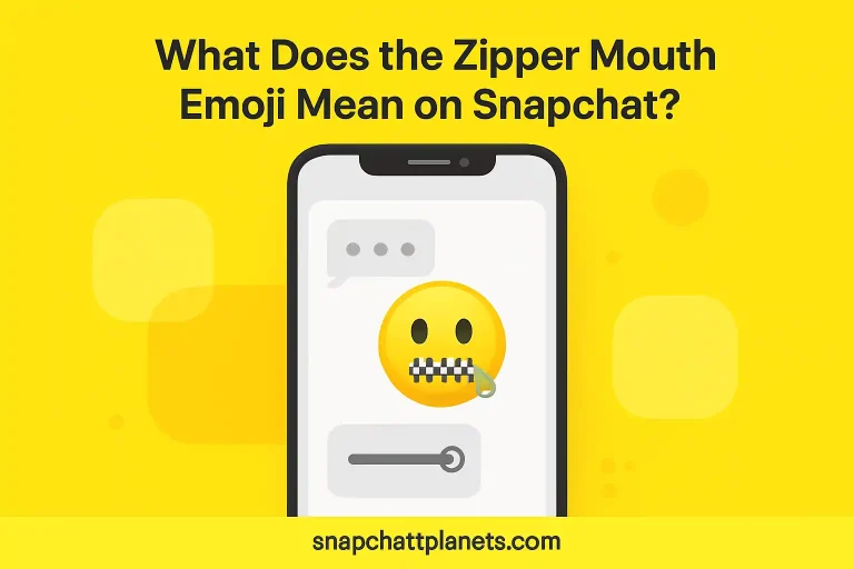 what does the zipper mouth emoji mean on snapchat