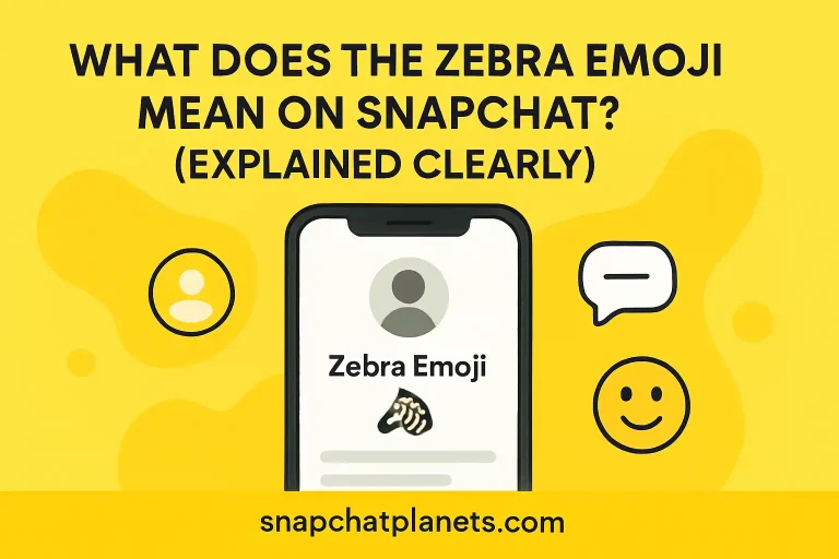 what does the zebra emoji mean on snapchat