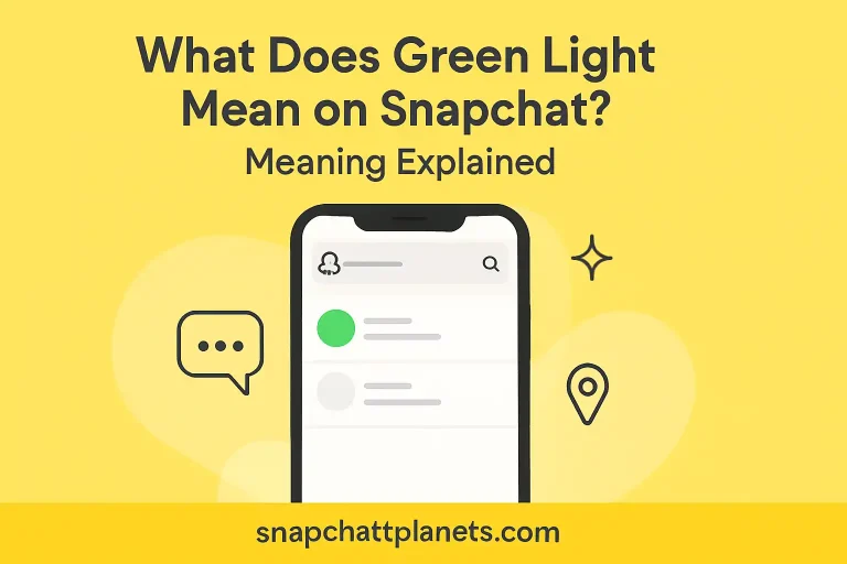 what does green light mean on snapchat