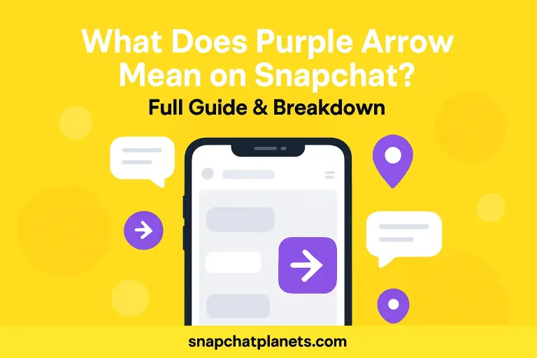 what does purple arrow mean on snapchat