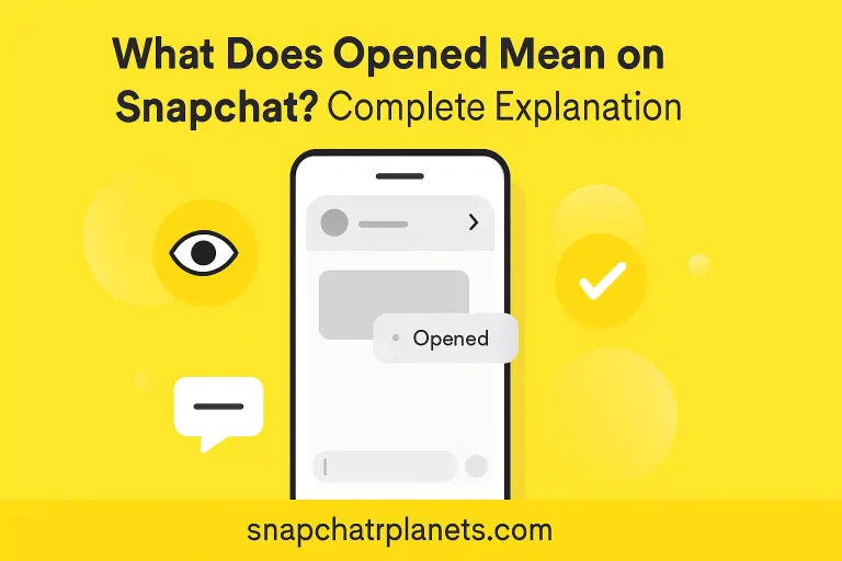 what does opened mean on snapchat