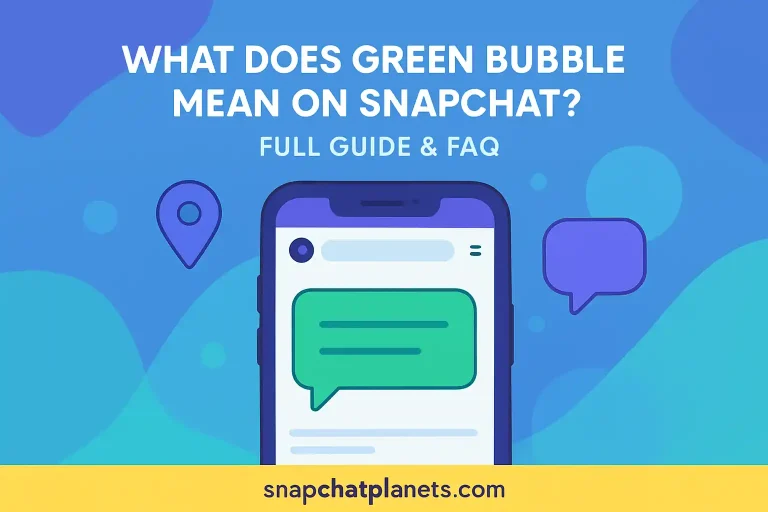 what does green bubble mean on snapchat
