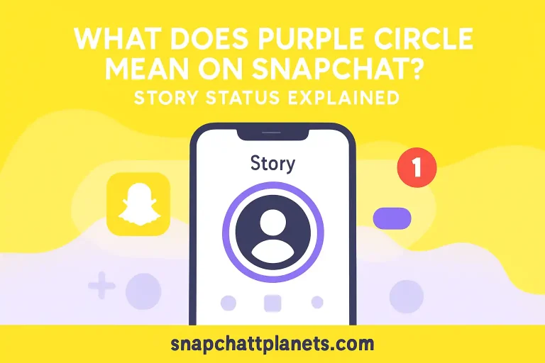 what does purple circle mean on snapchat