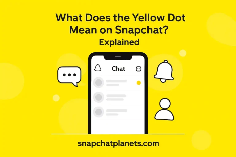 what does the yellow dot mean on snapchat