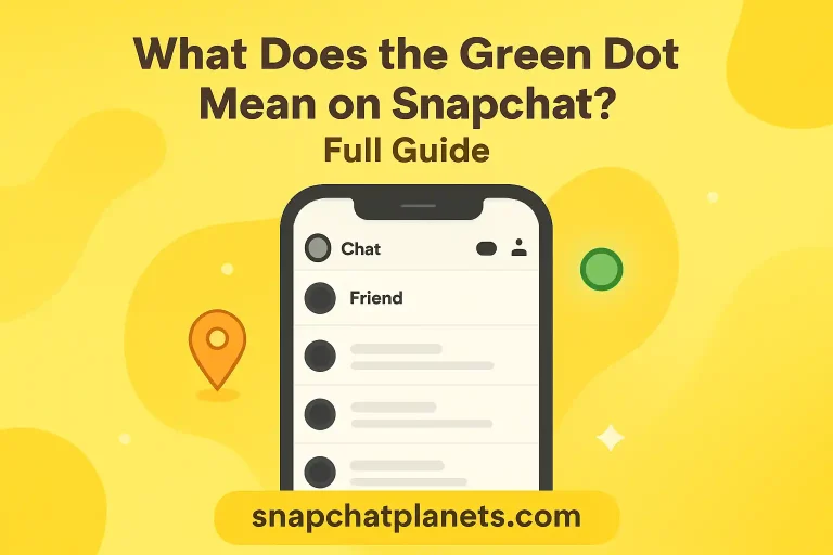 what does the green dot mean on snapchat